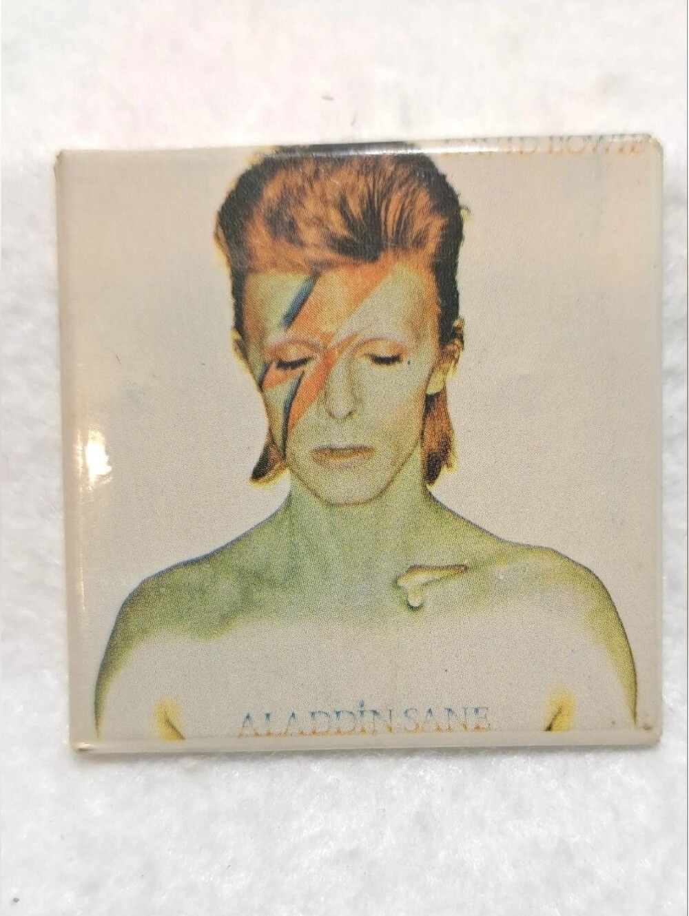 David Bowie Pin -Aladdin Sane 2x2" - Vintage -Perfect Condition